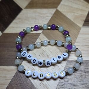 Beaded Bracelet Set - Purple and Gold Taylor SWIFT Showgirl TLOASG